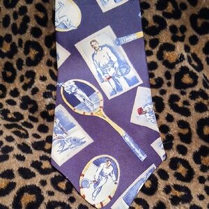 GAP Purple Tennis Print Tie